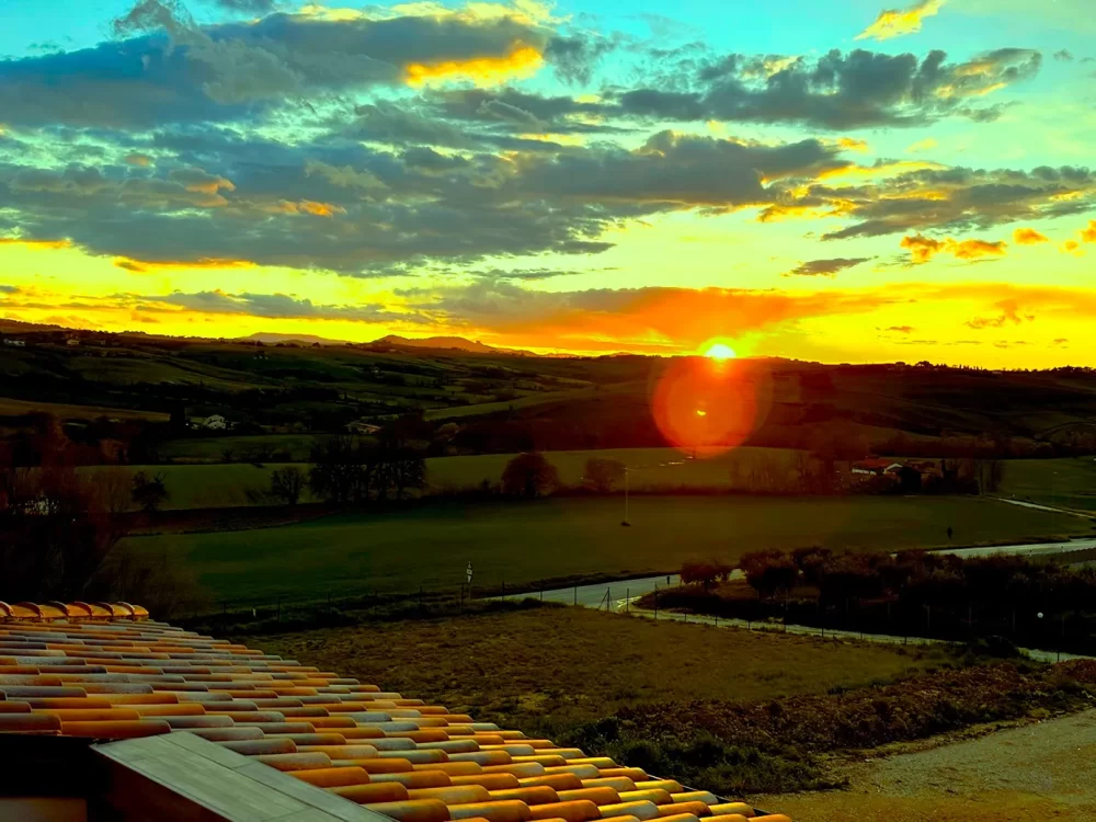 tramonto colline marchigiane